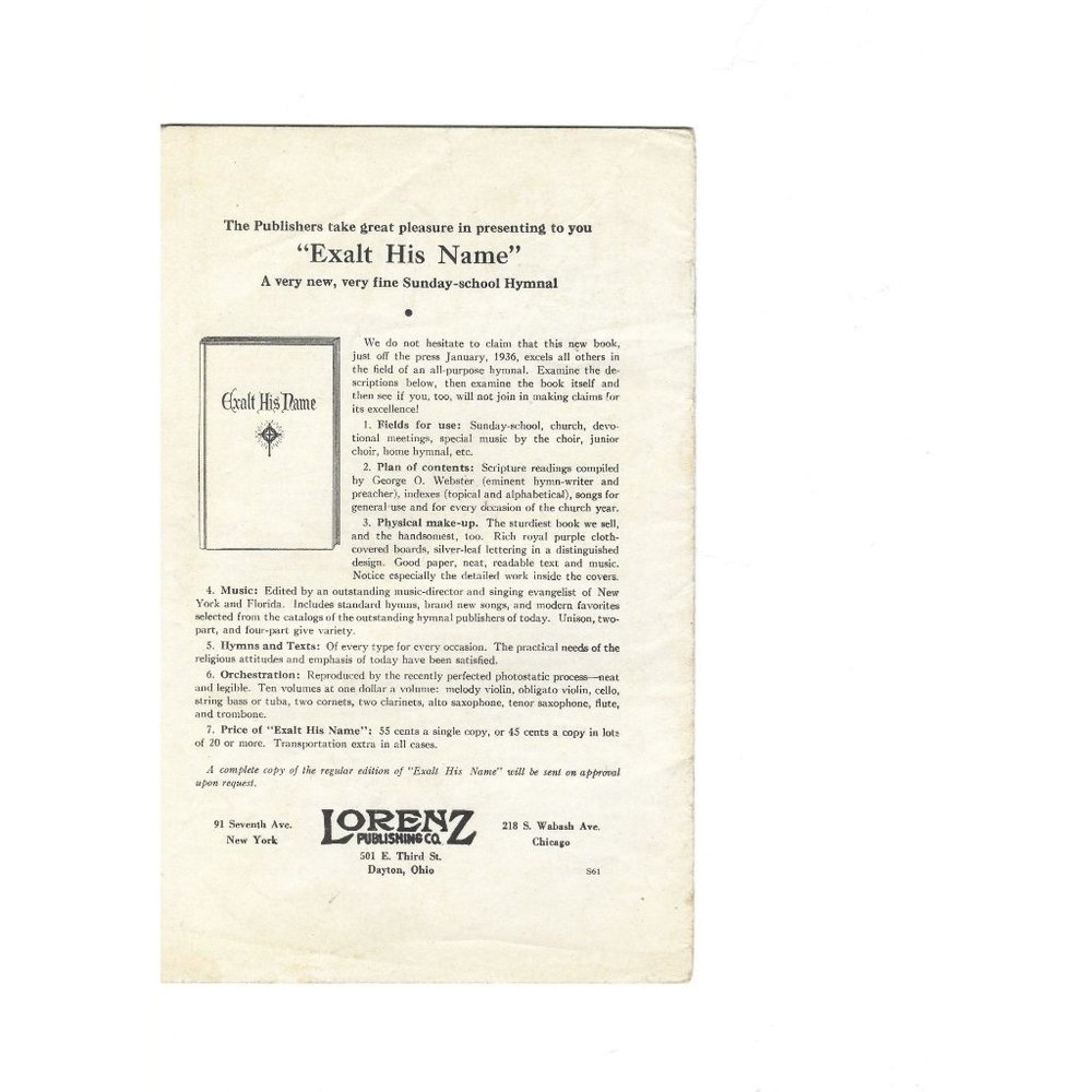Easter Echoes Sheet Music Holton Lorenz Songs for Easter Service 1936 Gospel - Picture 2 of 3